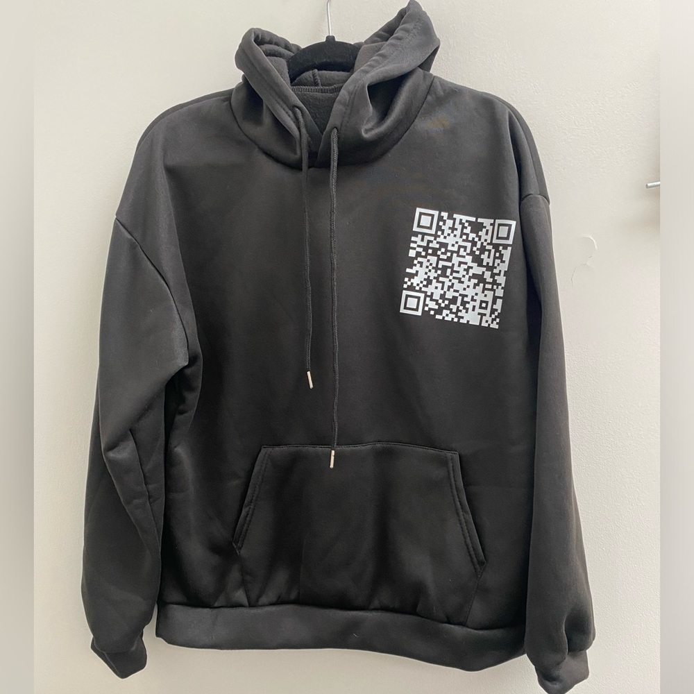 Funny F*ck You QR Code Hoodie NWT